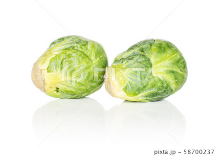 Fresh brussels sprout isolated on white Fresh brussels sprout isolated on white 58700237
