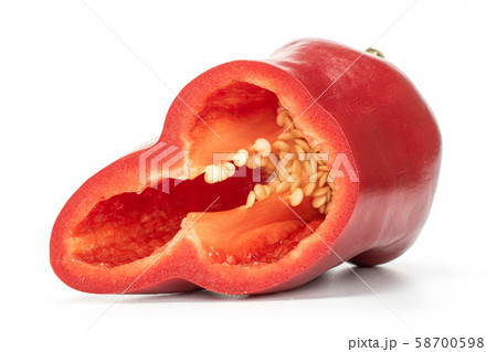 Sweet red bell pepper isolated on white Sweet red bell pepper isolated on white 58700598