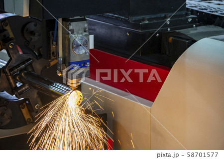 The fiber laser cutting machine . The fiber laser cutting machine . 58701577
