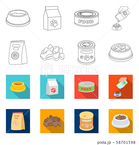Vector design of food and tin icon. Set of food and bottle stock vector illustration. Vector design of food and tin icon. Set of food and bottle stock vector illustration. 58701598
