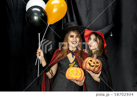 Halloween costumes Teenager young adult girl in Halloween costumes Teenager young adult girl in 58702934