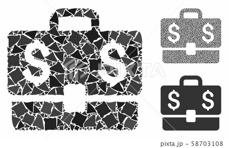 Accounting case Mosaic Icon of Irregular Pieces 58703108