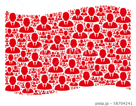 Waving Red Flag Mosaic of Manager Icons Waving Red Flag Mosaic of Manager Icons 58704241
