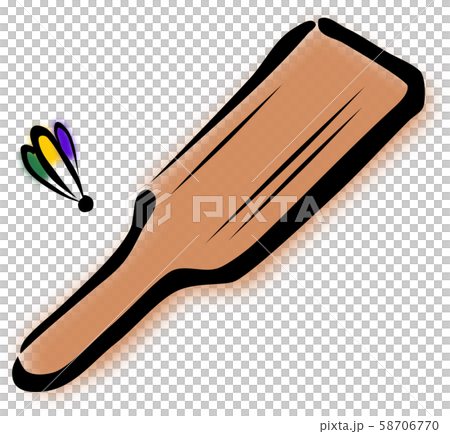 Battledore and feathers, one of the traditional Japanese toys 58706770