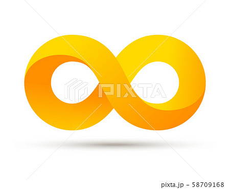 Infinity logo symbol vector sign. Infinite loop icon endless eternity element 58709168