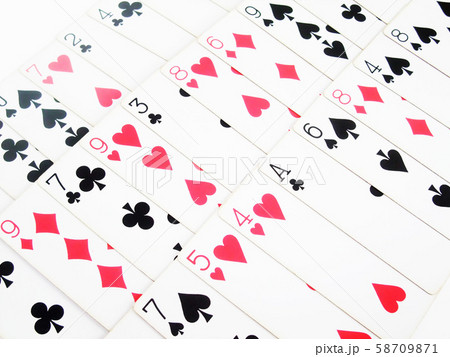 敷き詰めたトランプカード 敷き詰めたトランプカード 58709871