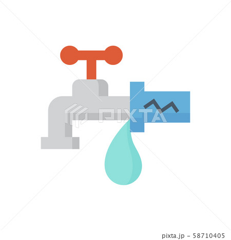 burst pipe icon 58710405