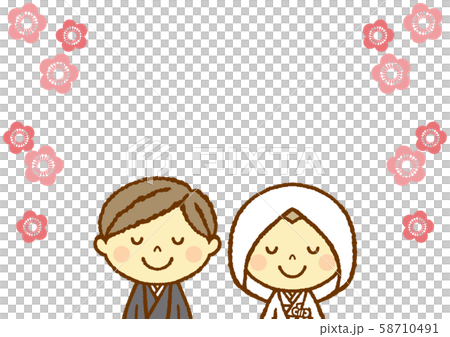 ウエディング　和装　ウエルカムボード 58710491