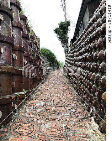 常滑市、街並、土管坂、風景、坂道、観光名所6 常滑市、街並、土管坂、風景、坂道、観光名所6 58711419