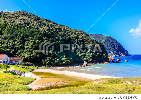 高浜海水浴場 長崎県五島市 の写真素材