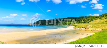高浜海水浴場　パノラマ　【長崎県五島市】 58711519