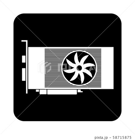 Video card icon. Video card icon. 58715875