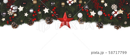 Christmas frame of tree branches Christmas frame of tree branches 58717799