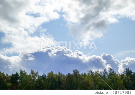 Rain clouds over the field. Autumn landscape. Rain clouds over the field. Autumn landscape. 58717982