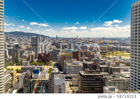Aerial view industrial Kobe 58719123