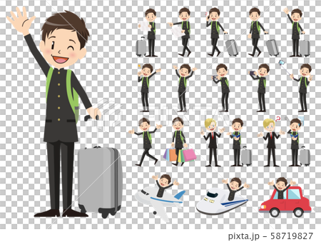 Travel male student set 58719827