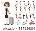 トラベル 会社員 女性 セット  58719884