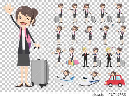 トラベル 会社員 女性 セット  58719888