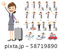 トラベル 会社員 女性 セット  58719890