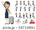 トラベル 会社員 女性 セット  58719891