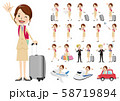トラベル 会社員 女性 セット  58719894