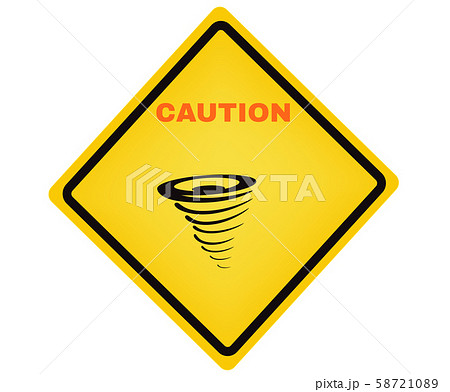 Accident Prevention signs, Whirlwind tornado storm board, beware and careful rhombus Sign, warning symbol, road sign and traffic symbol design concept, vector illustration. Accident Prevention signs, Whirlwind tornado storm board, beware and careful rhombus Sign, warning symbol, road sign and traffic symbol design concept, vector illustration. 58721089