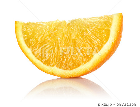 Fresh Orange slice isolated on white Fresh Orange slice isolated on white 58721358