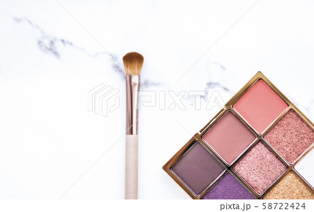 Eye shadow palette on marble background, make-up Eye shadow palette on marble background, make-up 58722424