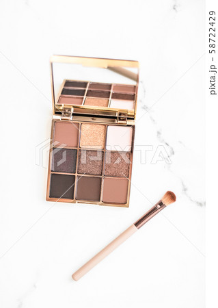 Eye shadow palette on marble background, make-up Eye shadow palette on marble background, make-up 58722429