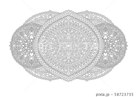 Art for coloring book page with linear pattern 58723735