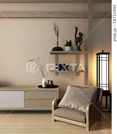 Wooden cabinet japan style on room ryokan Wooden cabinet japan style on room ryokan 58723993