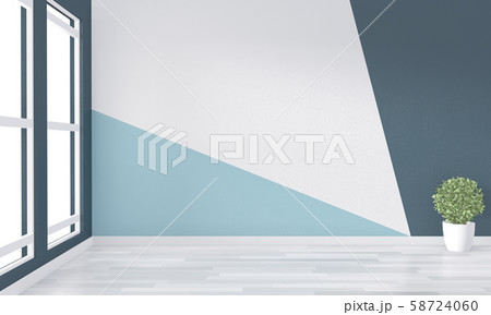 Ideas of empty room Geometric Wall Art Paint 58724060