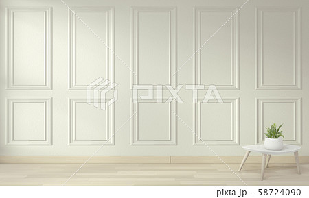 Empty modern contemporary room and design wall Empty modern contemporary room and design wall 58724090