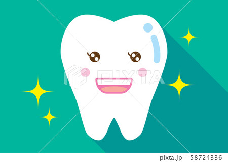 歯のキャラクターのイラスト tooth character illustration 58724336