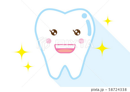 歯のキャラクターのイラスト tooth character illustration 58724338
