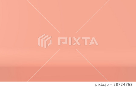 Mock up Scene background color living coral.3D 58724768