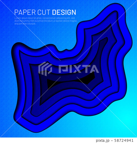 the paper cuts a geometric liquid gradient pattern 58724941
