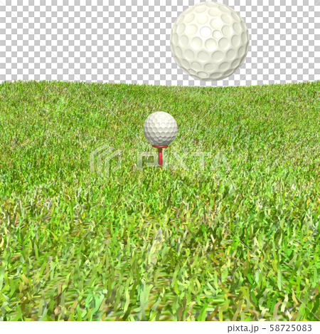芝生とゴルフのイラスト素材