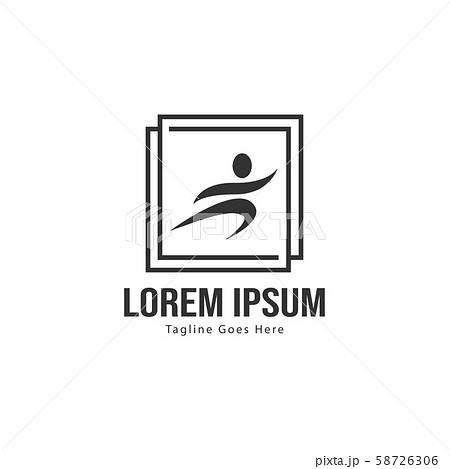 Athletic logo template design. Minimalist Athletic Athletic logo template design. Minimalist Athletic 58726306