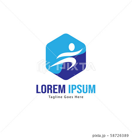 Athletic logo template design. Minimalist Athletic Athletic logo template design. Minimalist Athletic 58726389
