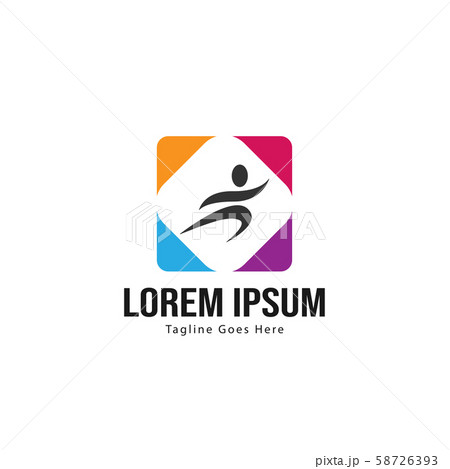 Athletic logo template design. Minimalist Athletic Athletic logo template design. Minimalist Athletic 58726393