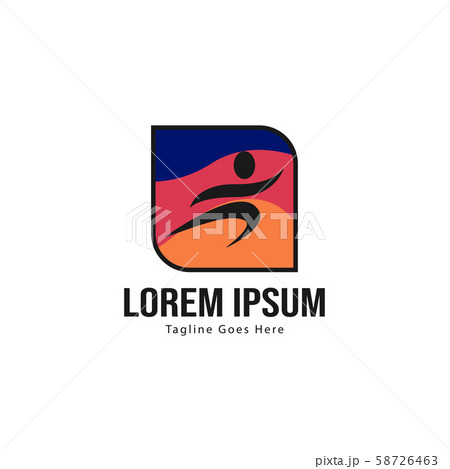 Athletic logo template design. Minimalist Athletic 58726463