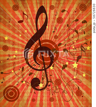 Vintage red music background 58726630