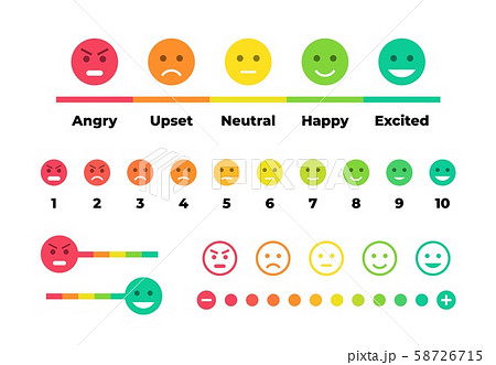 Satisfaction Rating Feedback Scale With のイラスト素材