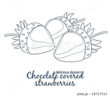 Chocolate covered strawberries icon isolated on white background 58727415