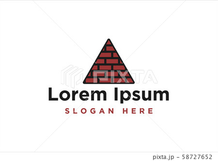 triangle, red brick Logo Inspiration isolated on triangle, red brick Logo Inspiration isolated on 58727652