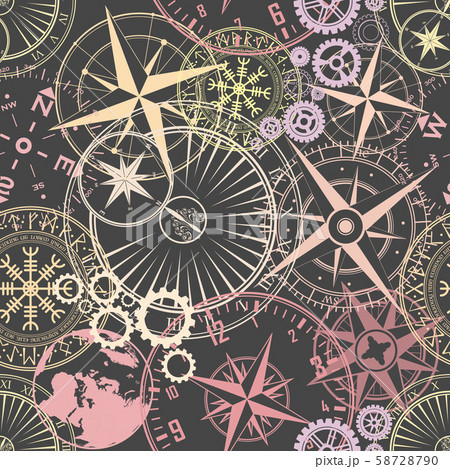 Dark seamless disegn elements background 58728790