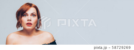 shocked discount cosmetic products portrait lady shocked discount cosmetic products portrait lady 58729269