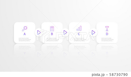 horizontal square timeline infographics 4 steps horizontal square timeline infographics 4 steps 58730790