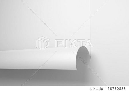 paper with the curled corner, 3d rendering 58730883